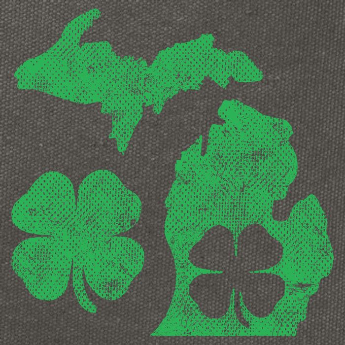 Michigan Irish Shamrock St Patricks Day Saint Paddys Cotton Canvas Backpack