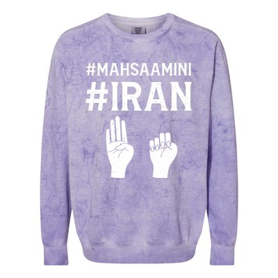 Mahsaamini Iran Symbol Colorblast Crewneck Sweatshirt