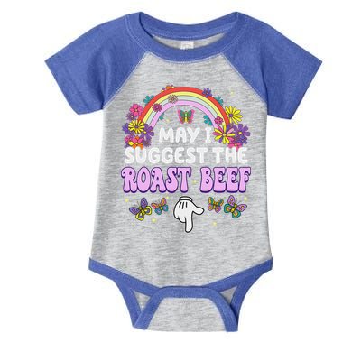 May I Suggest The Roast Beef Embarrassing Infant Baby Jersey Bodysuit