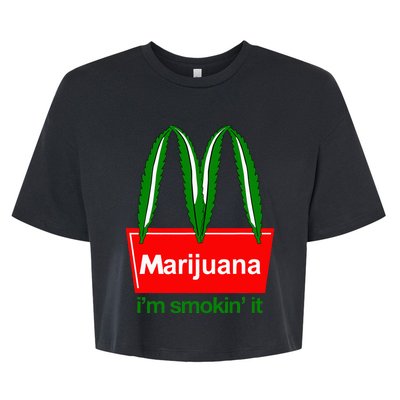 Marijuana IM Smokin It Funny Quote Bella+Canvas Jersey Crop Tee