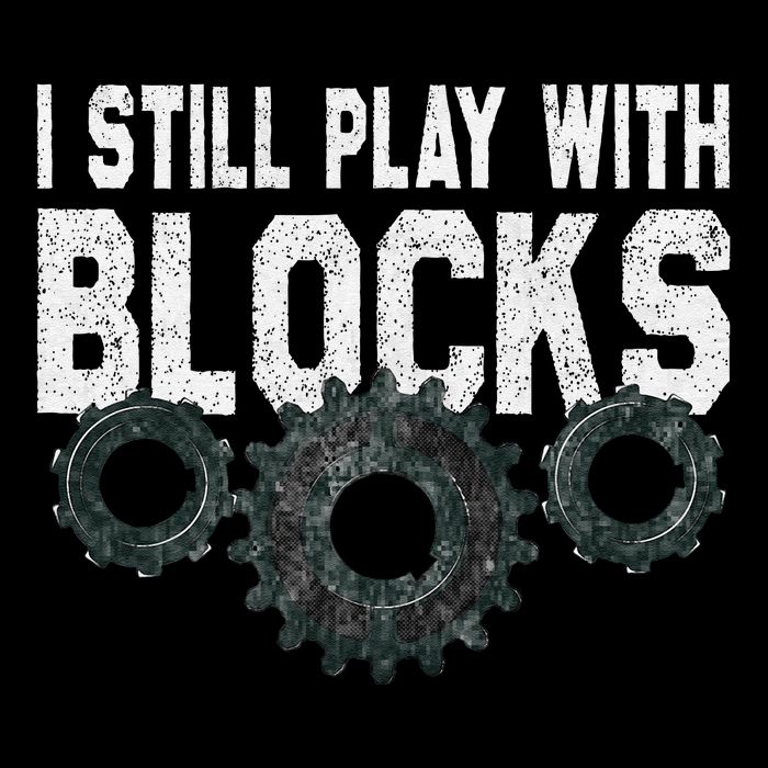 Mechanic I Still Play With Blocks Funny Flat Bill Trucker Hat
