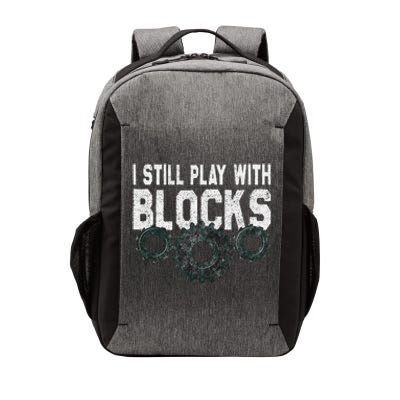 Mechanic I Still Play With Blocks Funny Vector Backpack