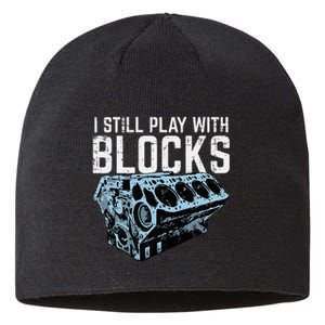 Mechanic I Still Play With Blocks Funny Car Engine Sustainable Beanie