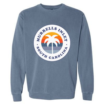 Murrells Inlet South Carolina Sc Retro Palm Tree Souvenir Garment-Dyed Sweatshirt