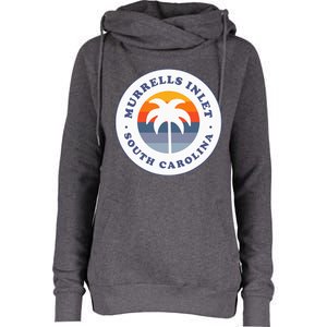 Murrells Inlet South Carolina Sc Retro Palm Tree Souvenir Womens Funnel Neck Pullover Hood