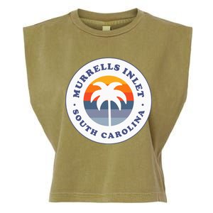 Murrells Inlet South Carolina Sc Retro Palm Tree Souvenir Garment-Dyed Women's Muscle Tee