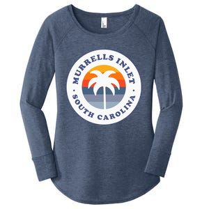 Murrells Inlet South Carolina Sc Retro Palm Tree Souvenir Women's Perfect Tri Tunic Long Sleeve Shirt