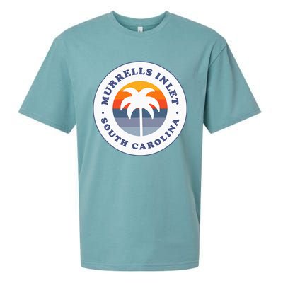 Murrells Inlet South Carolina Sc Retro Palm Tree Souvenir Sueded Cloud Jersey T-Shirt