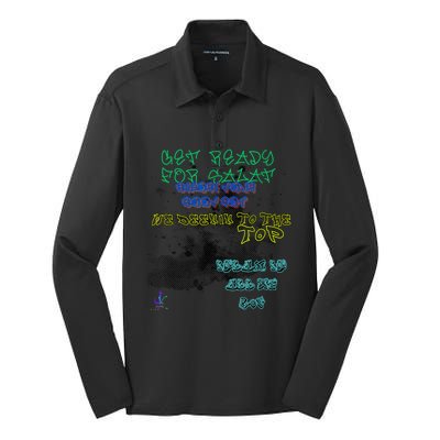 MUSLIM ISLAMIC SAYING GRAFFITI PAINT SPLATT RAMADAN Silk Touch Performance Long Sleeve Polo