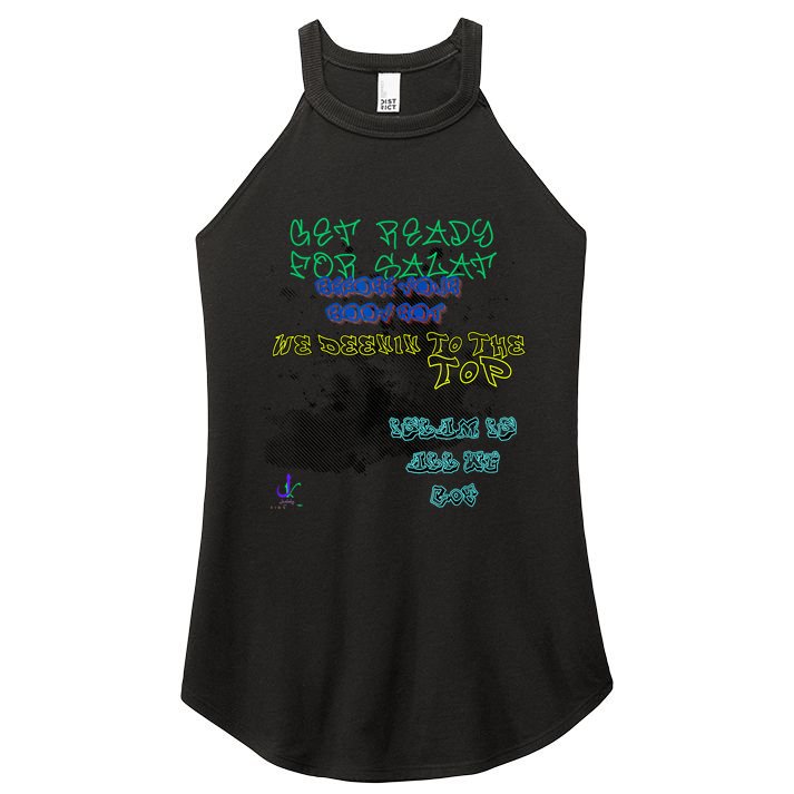 MUSLIM ISLAMIC SAYING GRAFFITI PAINT SPLATT RAMADAN Women's Perfect Tri Rocker Tank