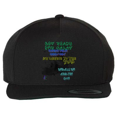 MUSLIM ISLAMIC SAYING GRAFFITI PAINT SPLATT RAMADAN Wool Snapback Cap