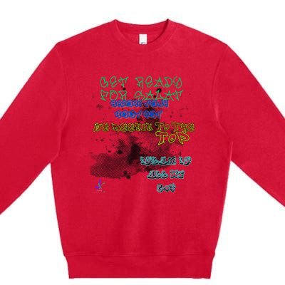 MUSLIM ISLAMIC SAYING GRAFFITI PAINT SPLATT RAMADAN Premium Crewneck Sweatshirt