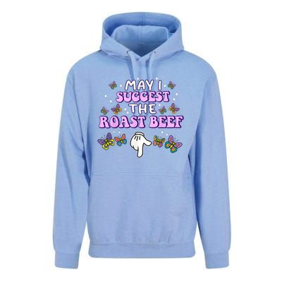 May I Suggest The Roast Beef Funny Embarrassing Adult Humor Unisex Surf Hoodie