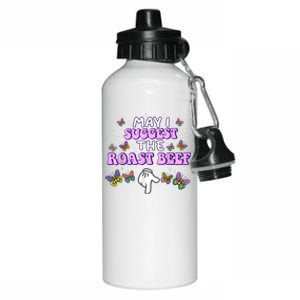 May I Suggest The Roast Beef Funny Embarrassing Adult Humor Aluminum Water Bottle