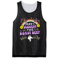 May I Suggest The Roast Beef Funny Embarrassing Mesh Reversible Basketball Jersey Tank