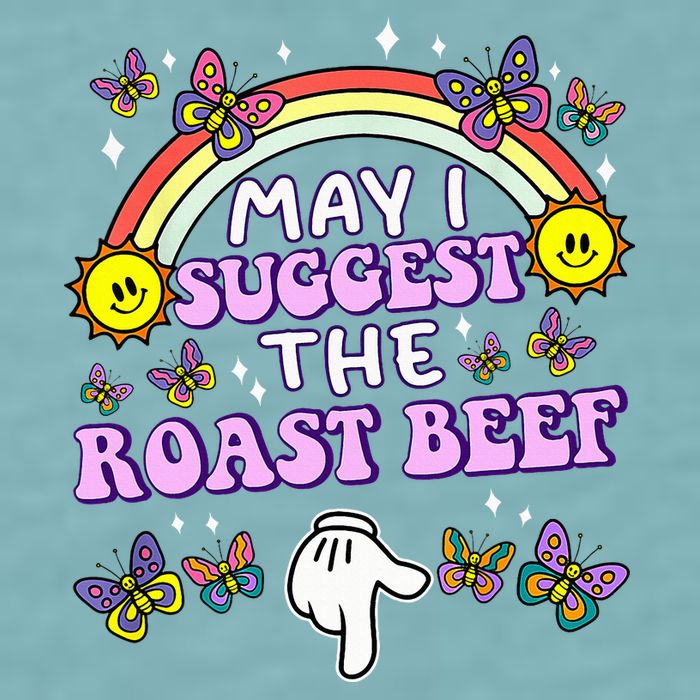 May I Suggest The Roast Beef Funny Embarrassing Sueded Cloud Jersey T-Shirt
