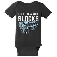 Mechanic I Still Play With Blocks Funny Car Engine Baby Bodysuit