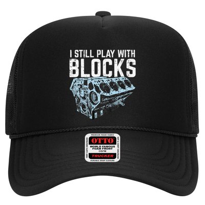 Mechanic I Still Play With Blocks Funny Car Engine Trucker Hat