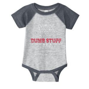 Mom IM Sorry For All The Dumb Stuff I Did As Funny Infant Baby Jersey Bodysuit