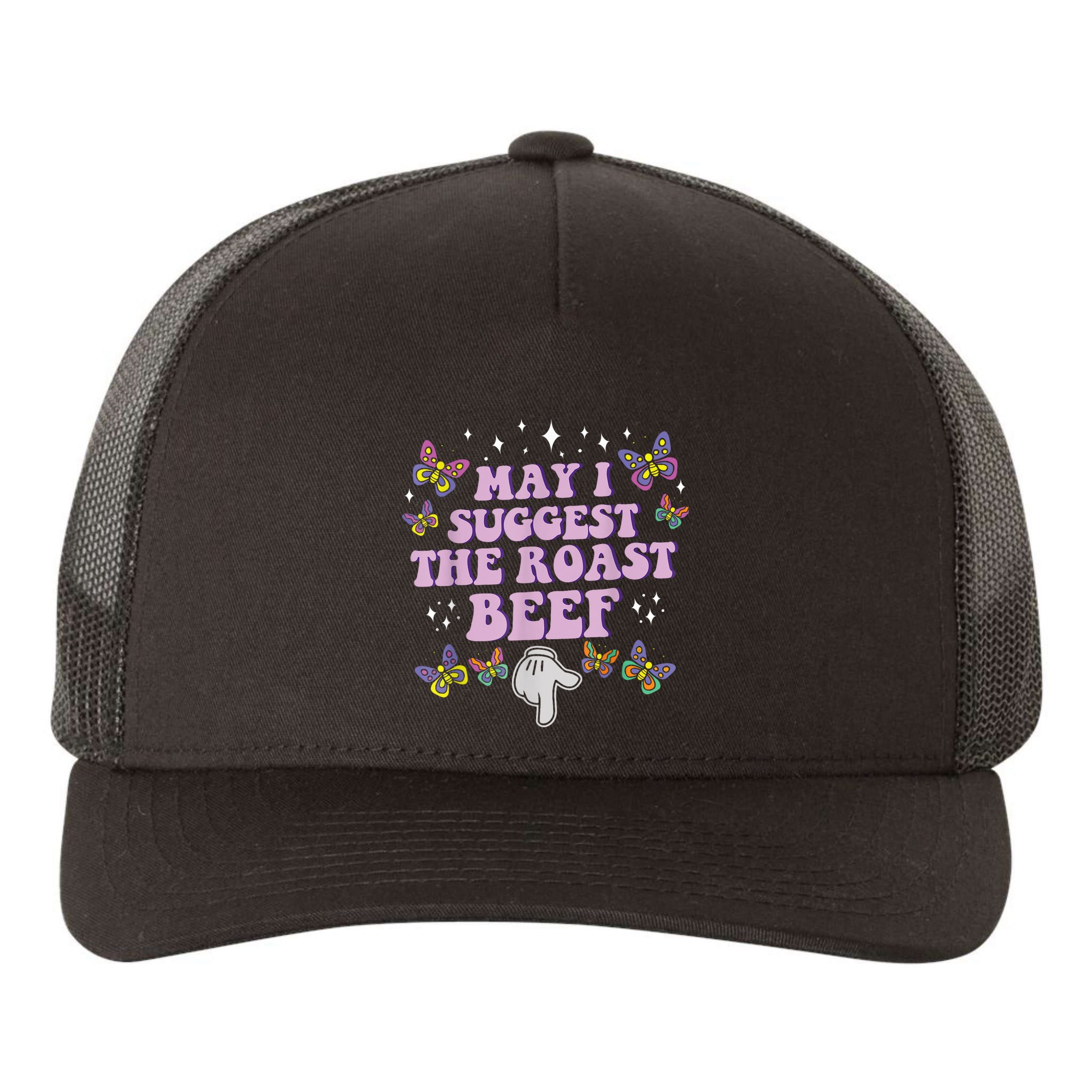 May I Suggest The Roast Beef Funny Adult Humor Design Yupoong Adult 5-Panel Trucker Hat