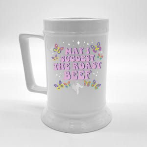 May I Suggest The Roast Beef Funny Adult Humor Design Beer Stein