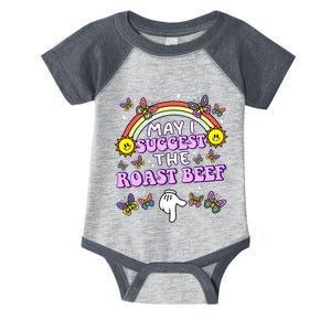 May I Suggest The Roast Beef Funny Embarrassing Adult Humor Infant Baby Jersey Bodysuit