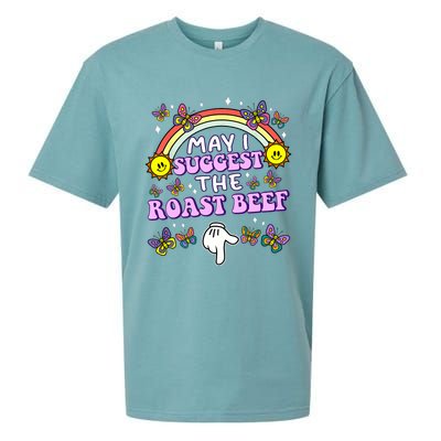 May I Suggest The Roast Beef Funny Embarrassing Adult Humor Sueded Cloud Jersey T-Shirt