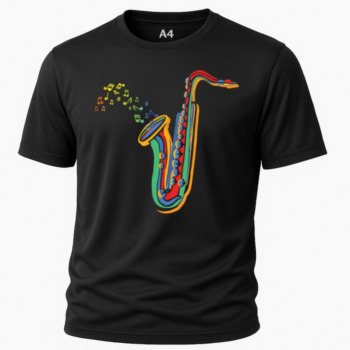 Musical Instrument Saxophone Player Gift Saxophone Cooling Performance Crew T-Shirt