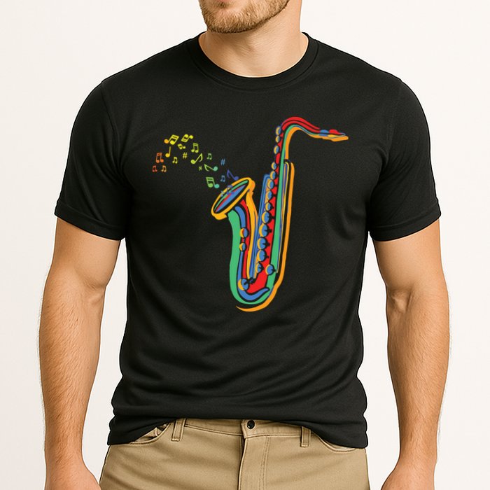 Musical Instrument Saxophone Player Gift Saxophone Cooling Performance Crew T-Shirt