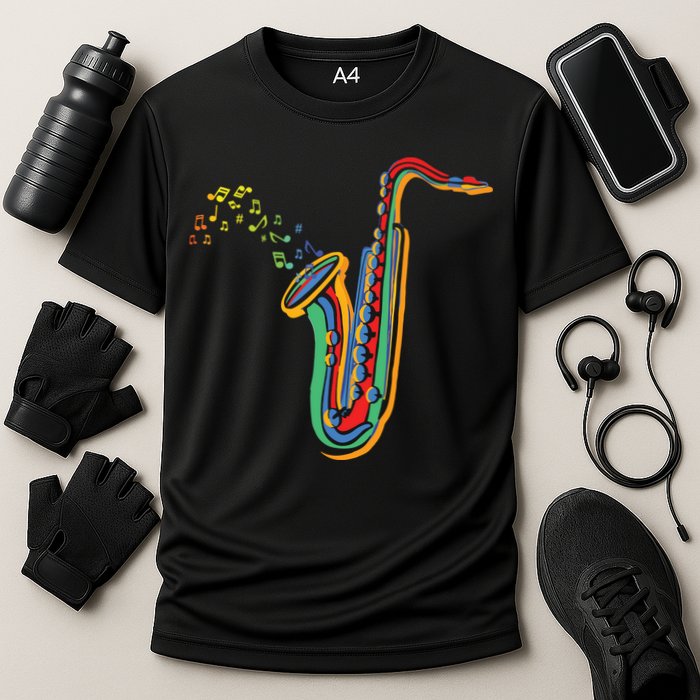 Musical Instrument Saxophone Player Gift Saxophone Cooling Performance Crew T-Shirt