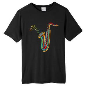 Musical Instrument Saxophone Player Gift Saxophone Tall Fusion ChromaSoft Performance T-Shirt