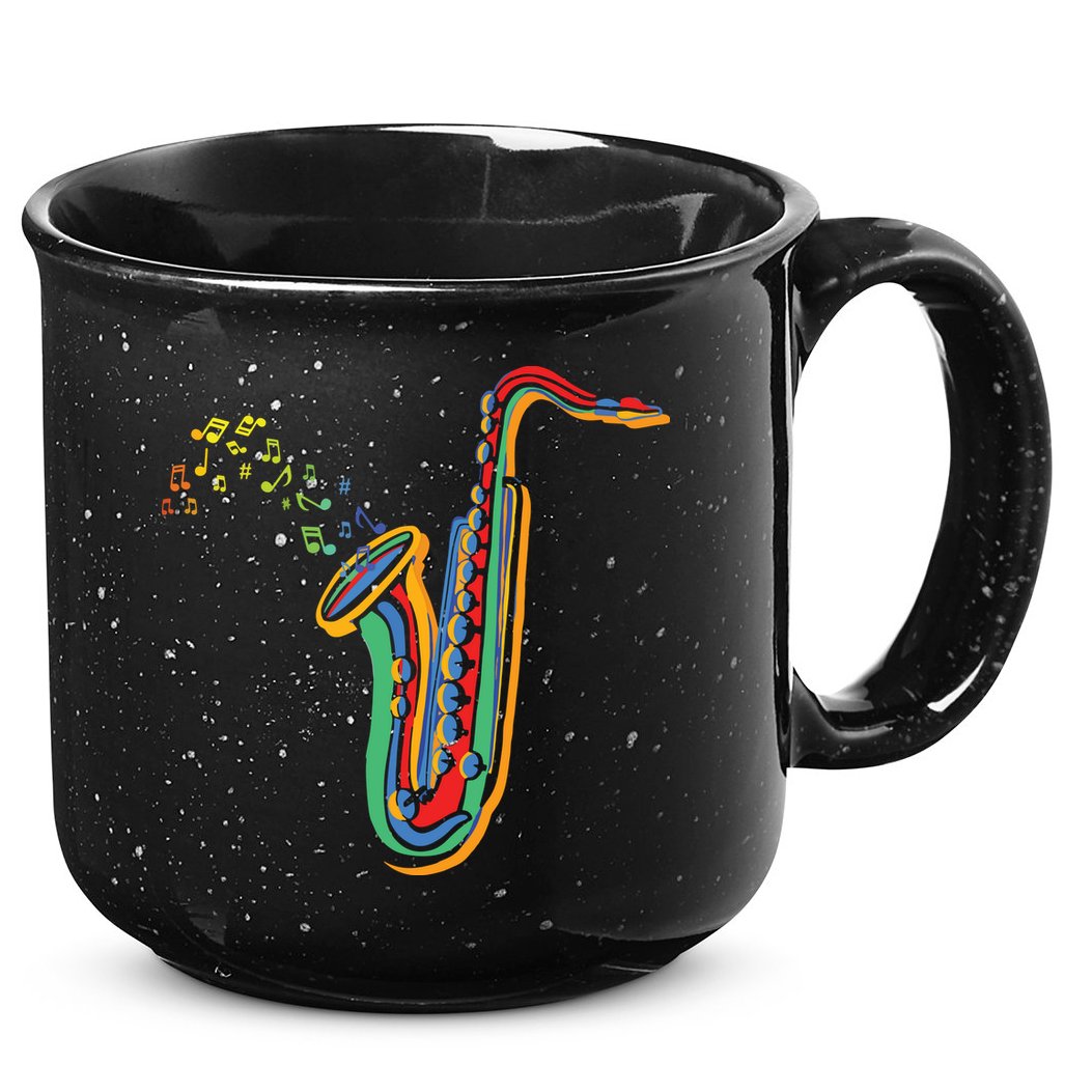Musical Instrument Saxophone Player Gift Saxophone 15oz Campfire Ceramic Mug