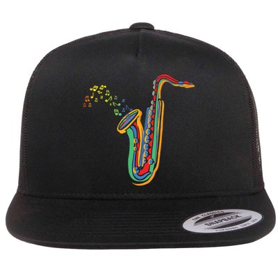Musical Instrument Saxophone Player Gift Saxophone Flatbill Hat