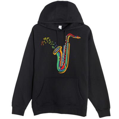 Musical Instrument Saxophone Player Gift Saxophone Premium Pullover Hoodie
