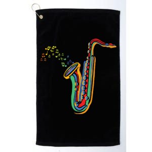 Musical Instrument Saxophone Player Gift Saxophone Platinum Collection Golf Towel