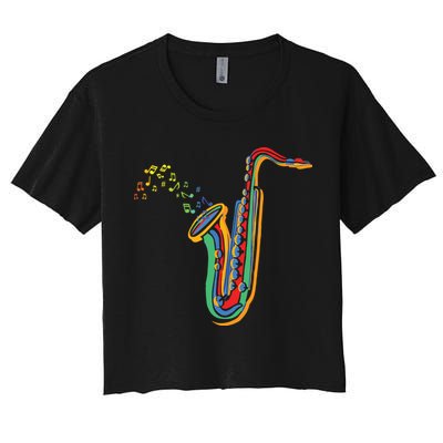 Musical Instrument Saxophone Player Gift Saxophone Crop Top