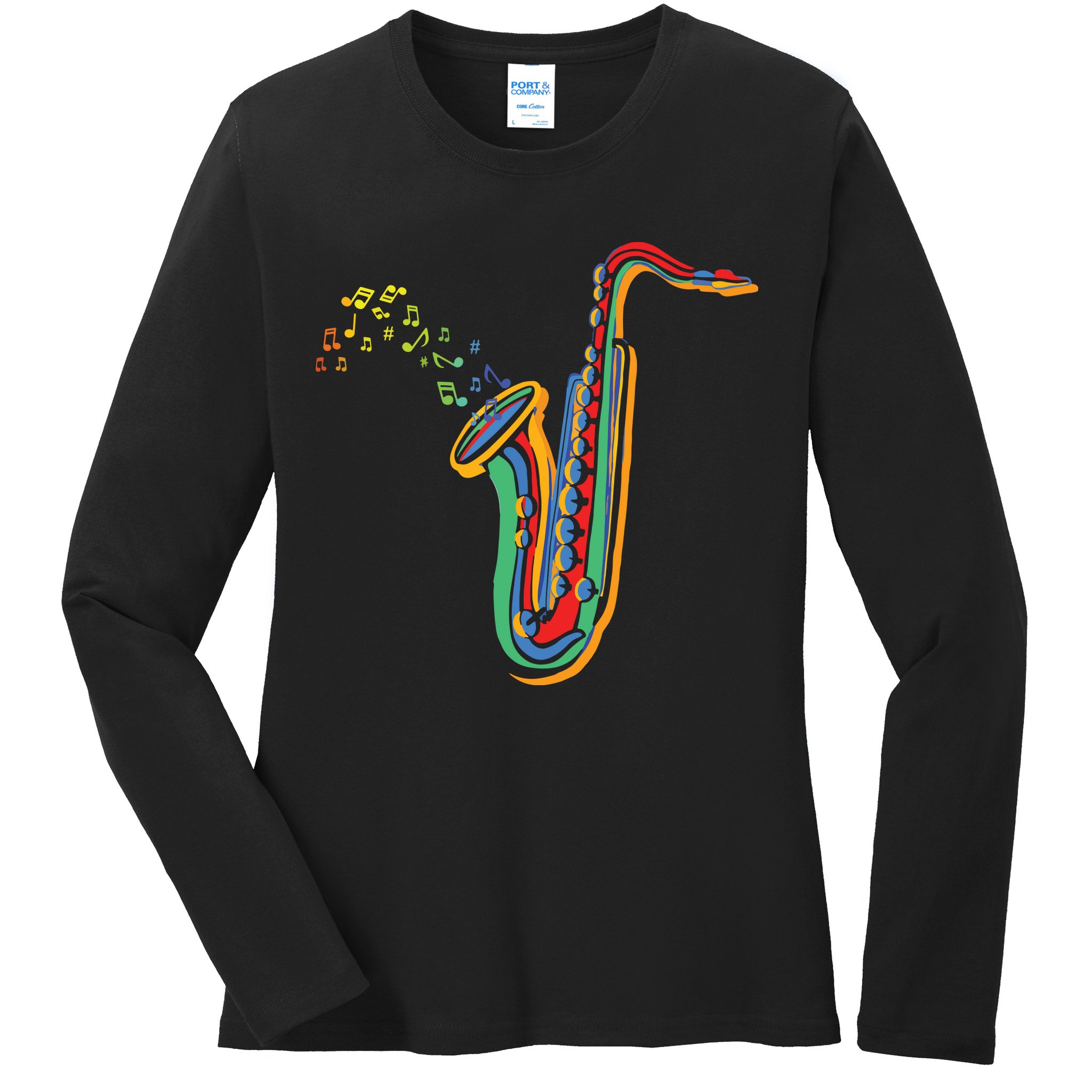 Musical Instrument Saxophone Player Gift Saxophone Ladies Long Sleeve Shirt
