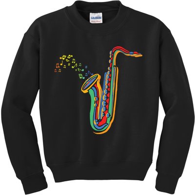 Musical Instrument Saxophone Player Gift Saxophone Kids Sweatshirt