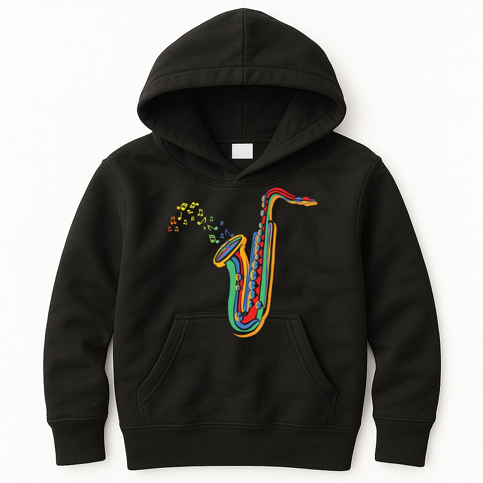 Musical Instrument Saxophone Player Gift Saxophone Kids Hoodie