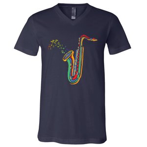 Musical Instrument Saxophone Player Gift Saxophone V-Neck T-Shirt