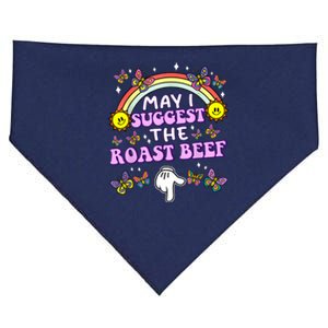 May I Suggest The Roast Beef Funny Embarrassing Adult Humor USA-Made Doggie Bandana