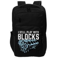 Mechanic I Still Play With Blocks Funny Car Engine Impact Tech Backpack