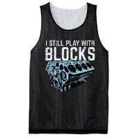 Mechanic I Still Play With Blocks Funny Car Engine Mesh Reversible Basketball Jersey Tank