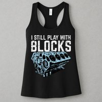 Mechanic I Still Play With Blocks Funny Car Engine Womens Tank Top
