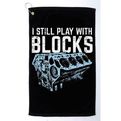 Mechanic I Still Play With Blocks Funny Car Engine Golf Towel
