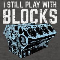 Mechanic I Still Play With Blocks Funny Car Engine Vector Backpack