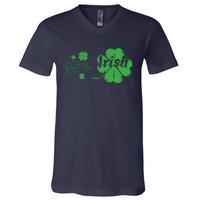 Mrs Irish Shamrock V-Neck T-Shirt