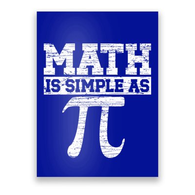 Math Is Simple As Pi Math Teacher Happy Pi Day Lover Cute Gift Poster