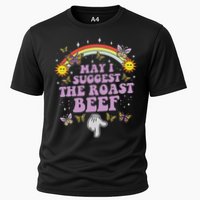 May I Suggest The Roast Beef Funny Embarrassing Adult Humor Cooling Performance Crew T-Shirt