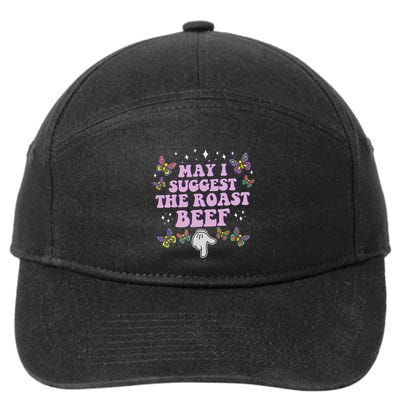 May I Suggest The Roast Beef Funny Embarrassing Adult Humor 7-Panel Snapback Hat